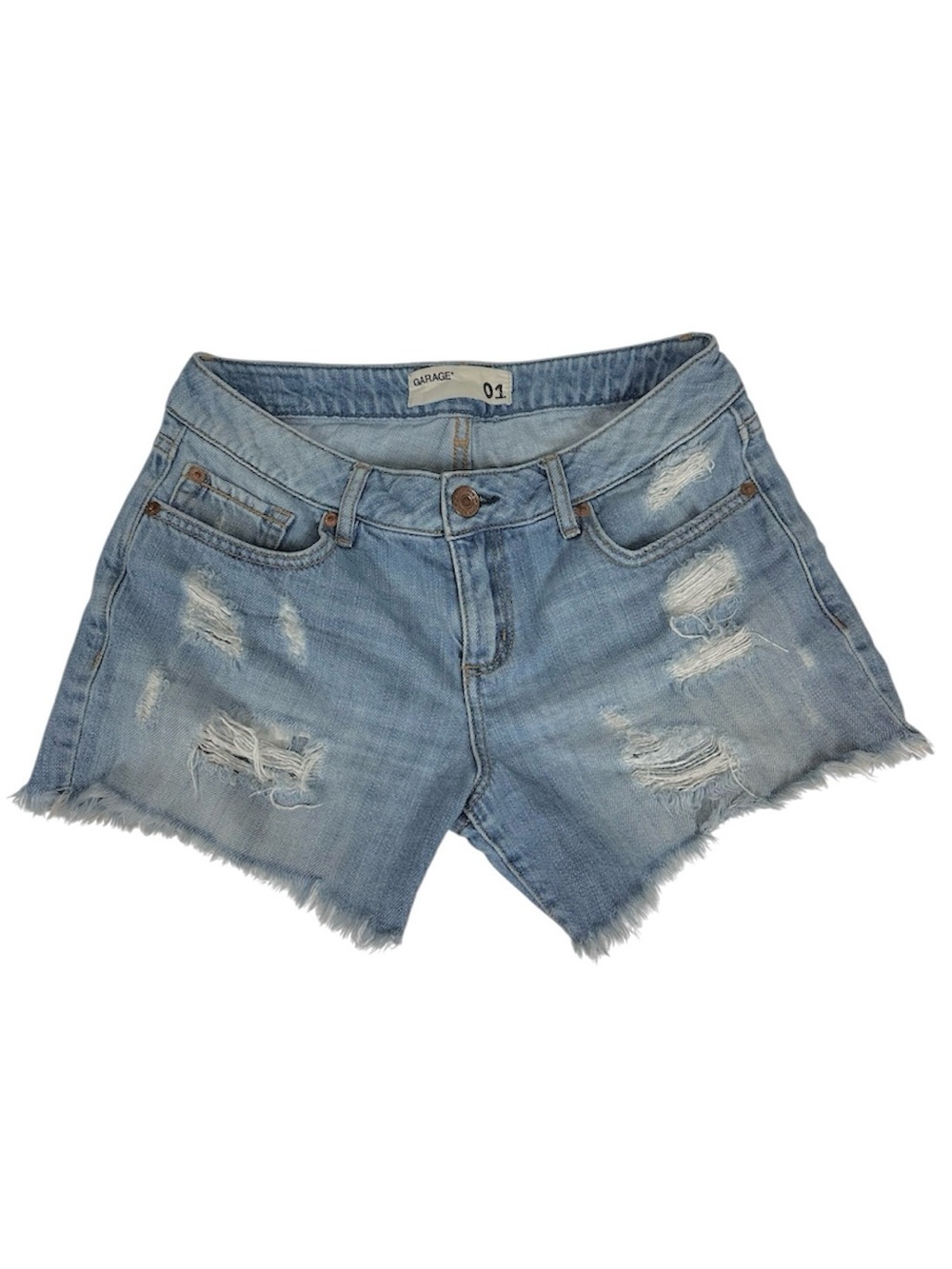 GARAGE distressed denim shorts Light Wash Favorite short distressed Lowrise